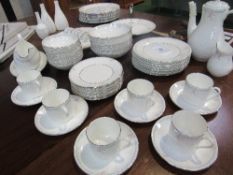 Royal Doulton 'Carnation' part dinner & tea service, 77 pieces, together with 4 boxes of table mats.