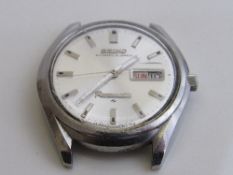 Seiko Presmatic automatic 33 jewels gentleman's wrist watch, with day & date, going order, serial