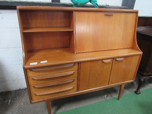 1970's hardwood sideboard/drinks cabinet by Younger, 145cms x 46cms x 132cms. Estimate £50-80