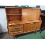 1970's hardwood sideboard/drinks cabinet by Younger, 145cms x 46cms x 132cms. Estimate £50-80