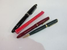 3 various pens & a Cartier ink refill. Estimate £30-40