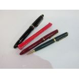 3 various pens & a Cartier ink refill. Estimate £30-40