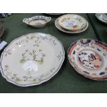 8 various plates & a small Dresden dish