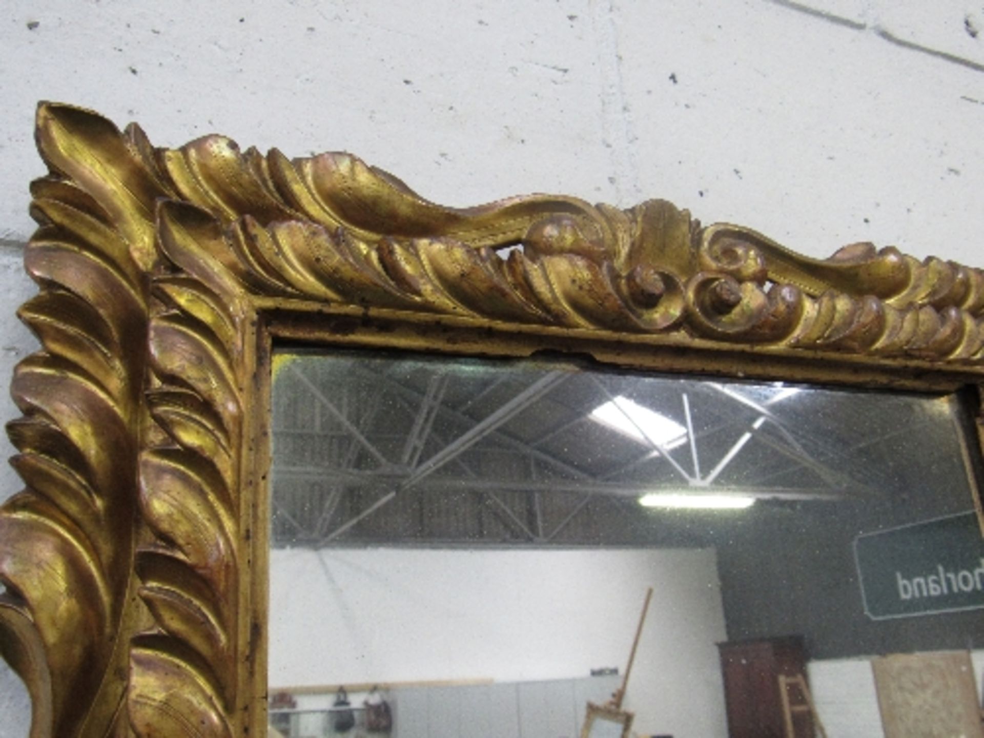 Gilt carved wood framed wall mirror, 66cms x 56cms. Estimate £50-70 - Image 3 of 4