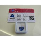 Natural trillion cut loose tanzanite 8.95ct with certificate. Estimate £50-70