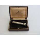 Alfred Dunhill box complete with cigar piercer, London 1946 & silver pipe smoker's accoutrements in