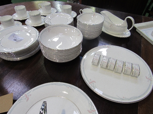 Royal Doulton 'Carnation' part dinner & tea service, 77 pieces, together with 4 boxes of table mats. - Image 3 of 4