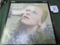 5 David Bowie LP records: 'Hunky Dory'; 'Low'; 'Changes 1'; 'Heroes' & 'Station to Station'.