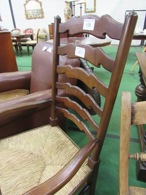 Ladder high back rush seat chair. - Image 4 of 4