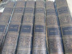 Cassells History of England: a set of 8 cloth bound volumes, circa 1895 with separate plates &