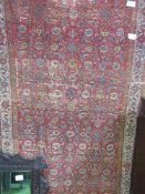 Antique hand-knotted Middle Eastern rug, 210 x 125. Estimate £20-40