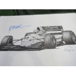 Alan Stammers racing drivers prints: 2 Damon Hill; 2 David Coulthard; 2 Ayrton Senna; 2 Christian