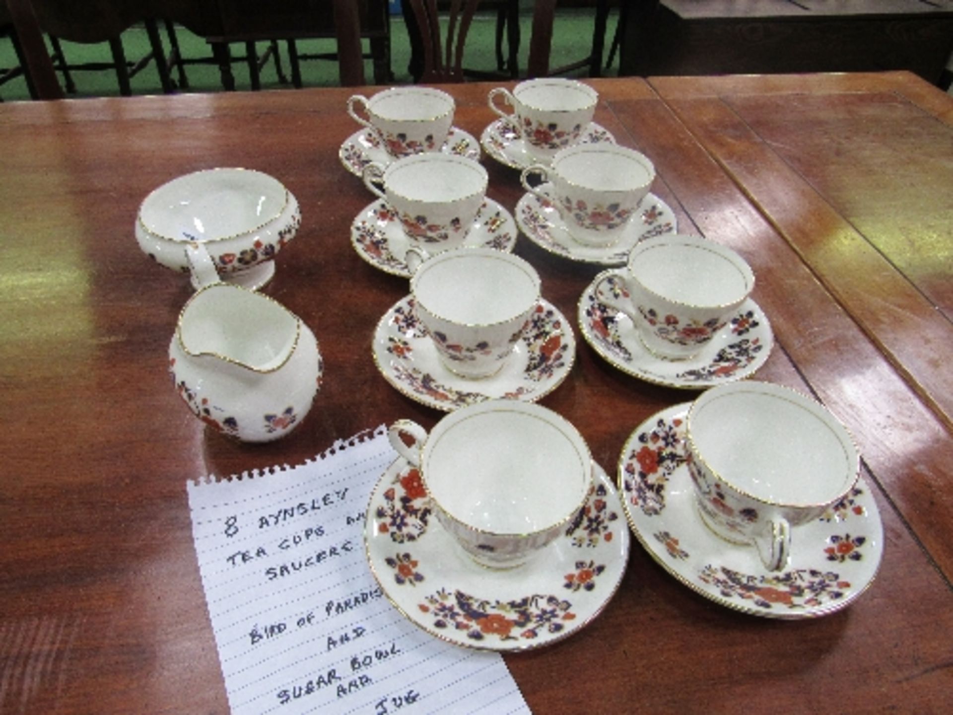 Aynsley 'Birds of Paradise' reproduction part tea service (18 pieces)