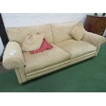 Large corded 3 seat sofa, approx 202cms length. Estimate £125-150