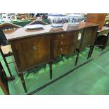 Mahogany serpentine fronted sideboard, 168cms x 51cms x 87cms. Estimate £30-50