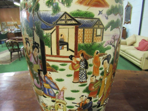 Meji period Satsuma vase, height 59cms. Estimate £40-60 - Image 5 of 5