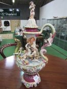 Capodimonte Majolica large ewer. Estimate £20-30