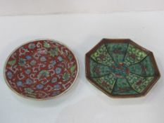 2 small Cloisonné dishes. Estimate £50-100