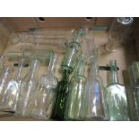 Large box of assorted Victorian & Edwardian sauce bottles (each one is different). Estimate £15-25