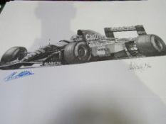 Alan Stammers racing drivers prints: 2 Johnny Herbert, 1992; 2 Damon Hill, 1998; 2 David