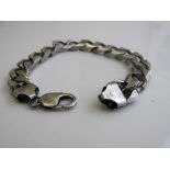 Gent's 925 sterling silver bracelet, 8inches, weight 1.48oz. Estimate £20-40