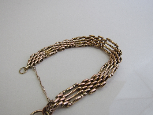 9ct gold gate-link bracelet, weight 16.4gms. Estimate £200-220 - Image 2 of 3