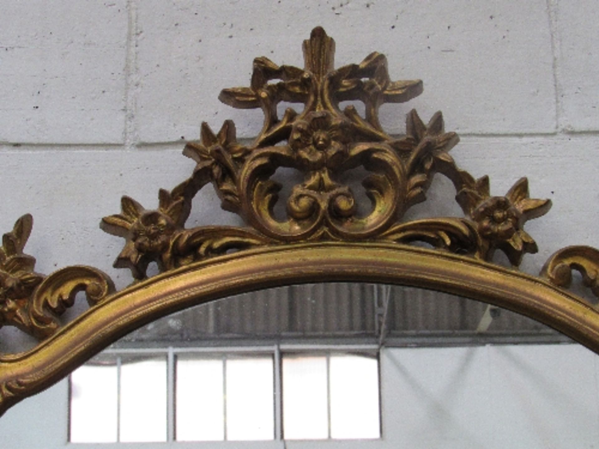 Large ornately framed wall mirror, 115cms x 200cms. Estimate £150-200 - Image 2 of 3