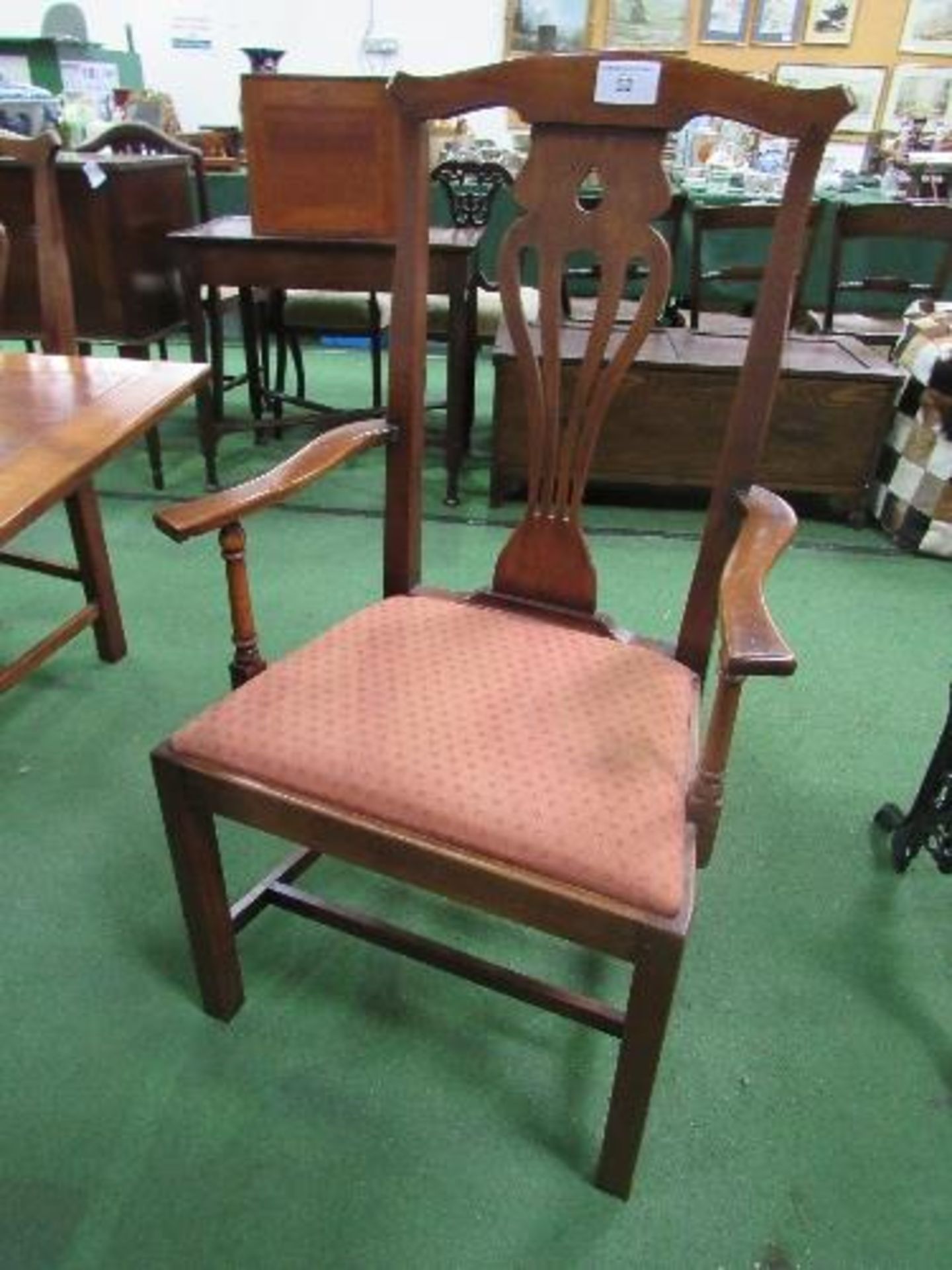 6 (4+2) chairs with drop-in seats & open splat, by Simpson of Norwich. Estimate £60-80 - Image 2 of 3