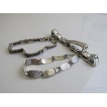 3 sterling silver bracelets, 58gms. Estimate £20-40