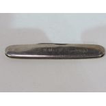 Sterling silver pocket knife, Sheffield 1911. Estimate £20-30