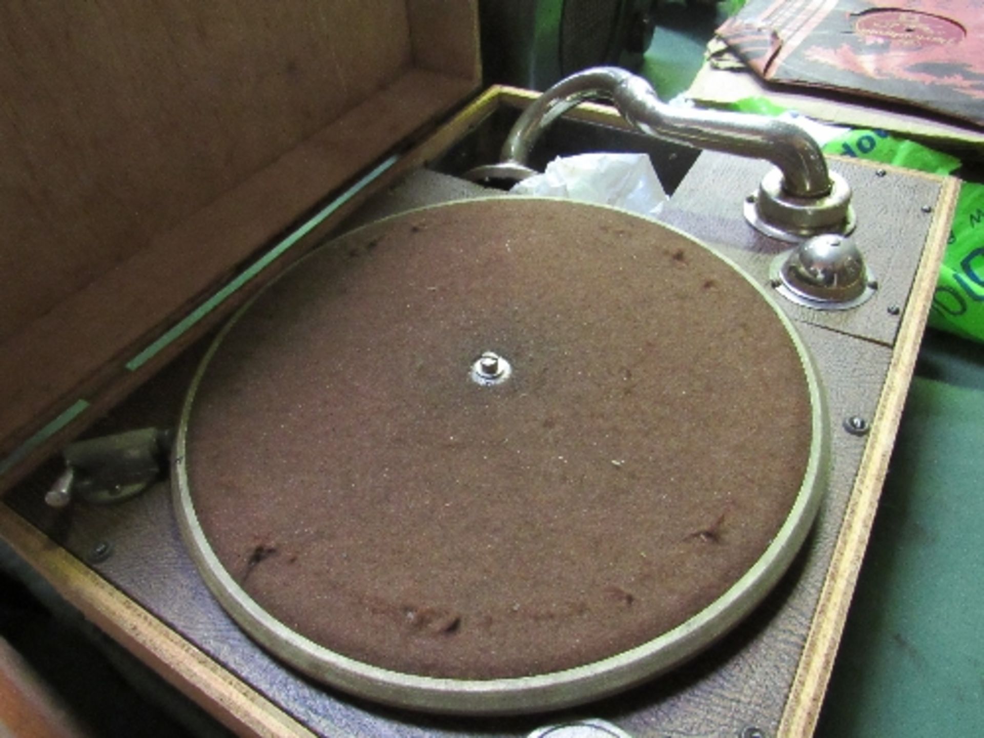 Yager Phone wind up gramophone in home made box complete with spare Decca needles together with 46 - Image 2 of 4