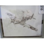 Royal Air Force framed print. Estimate £5-10