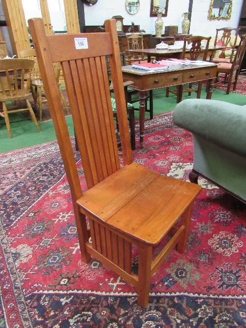 High rail back chair. Estimate £10-20