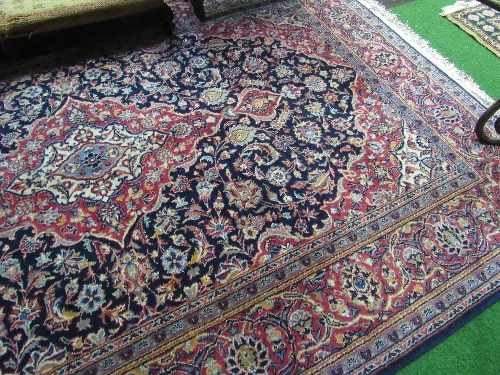 Blue & red ground carpet, 300 x 140cms. Estimate £30-50 - Image 4 of 4