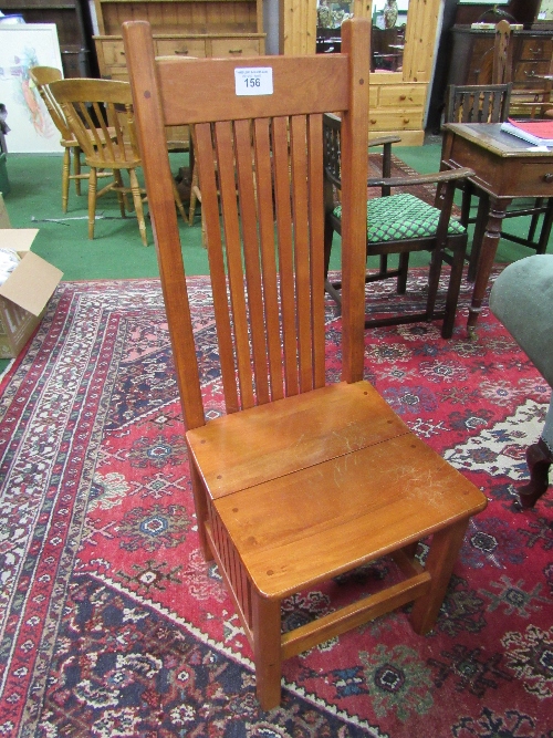 High rail back chair. Estimate £10-20 - Image 2 of 2