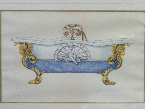 2 framed & glazed prints of ornate baths. Estimate £10-20 - Image 2 of 2