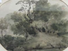 Gilt framed & glazed print of trees. Estimate £10-20