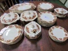 Royal Minton dinner service, approx 45 pieces including 2 covered tureens & 2 covered sauce dishes