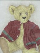 6 wood framed watercolours of various bears, signed Angela May (of Whitchurch Hill). Estimate £30-