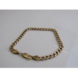 9ct gold link bracelet, weight 11.8gms, length 20cms. Estimate £130-150