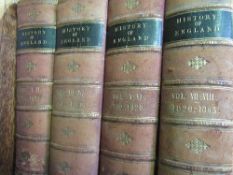 'History of England' by William Howitt, c 1862 8 volumes in 4 books, published by Cassell, Petter