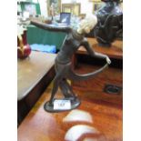 Bronze 1920's style figurine of a female dancer, signed Lorenzl (a/f), height 32cms. Estimate £30-