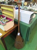 Carved Amazonian Ceremonial canoe paddle, with details on the back. Est 70-90