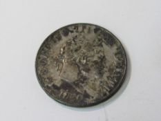 George III half crown, 1820; Georguis III Dei Gratia; Laureate Head right reverse Britannium Rex