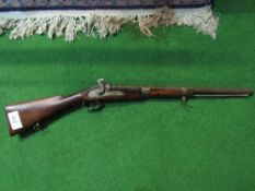 Musket number 531 on stock, length, 95cms. Estimate £40-60