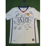 Signed Nike Manchester United Football Club football shirt with certificate of authenticity.