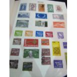 Box of stamps, World ranges in 4 binders & a folder. Estimate £35-40