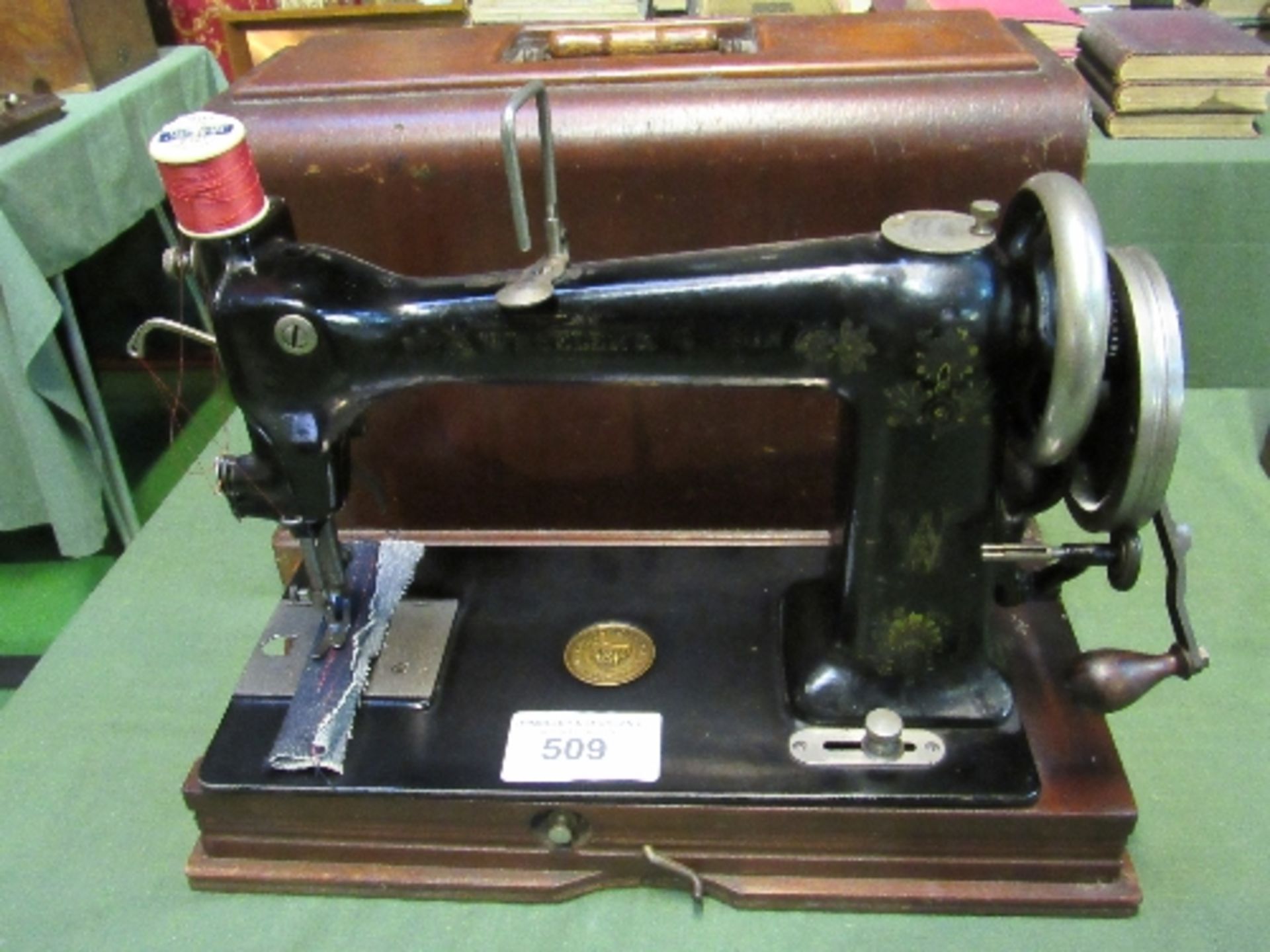 Wheeler and Wilson D-9 (1895-1905) sewing machine. Est £20-40 plus VAT on the hammer price