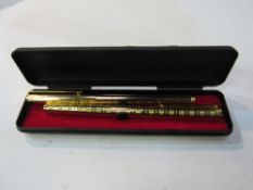 Two gold plated pens one fountain pen and one ball point pen. Est 15-20