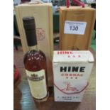 50cl Sylvain V.S.O.P. Calvados; 12fl.oz Hine Cognac; 70cl Wine Society Mortlach Malt Whisky & 75cl